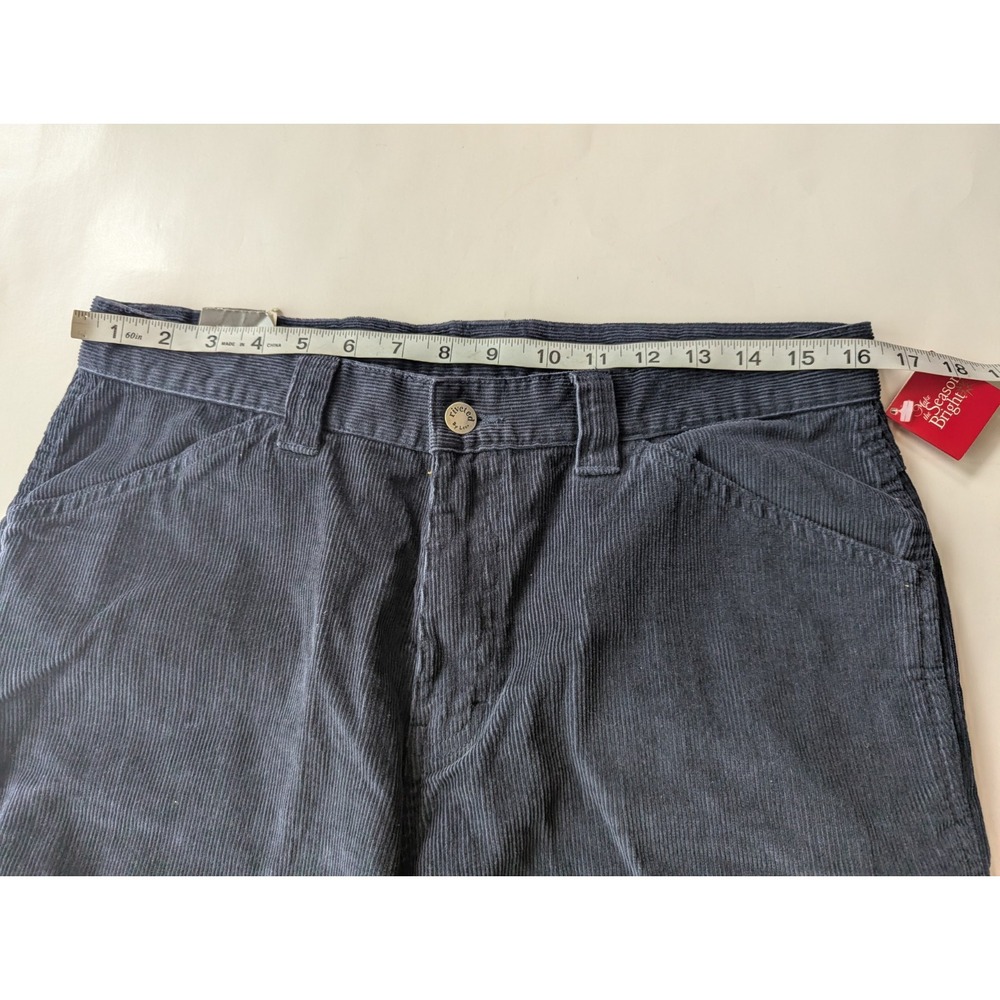 Riveted by Lee  Corduroy Pants Womens Sz 12 Medium  Blue Relaxed Cotton - Picture 9 of 11